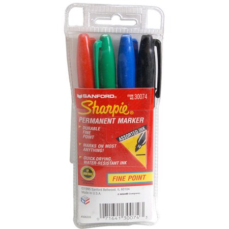 Allpoints Marker Set , Fine, 4 Colors 1391046